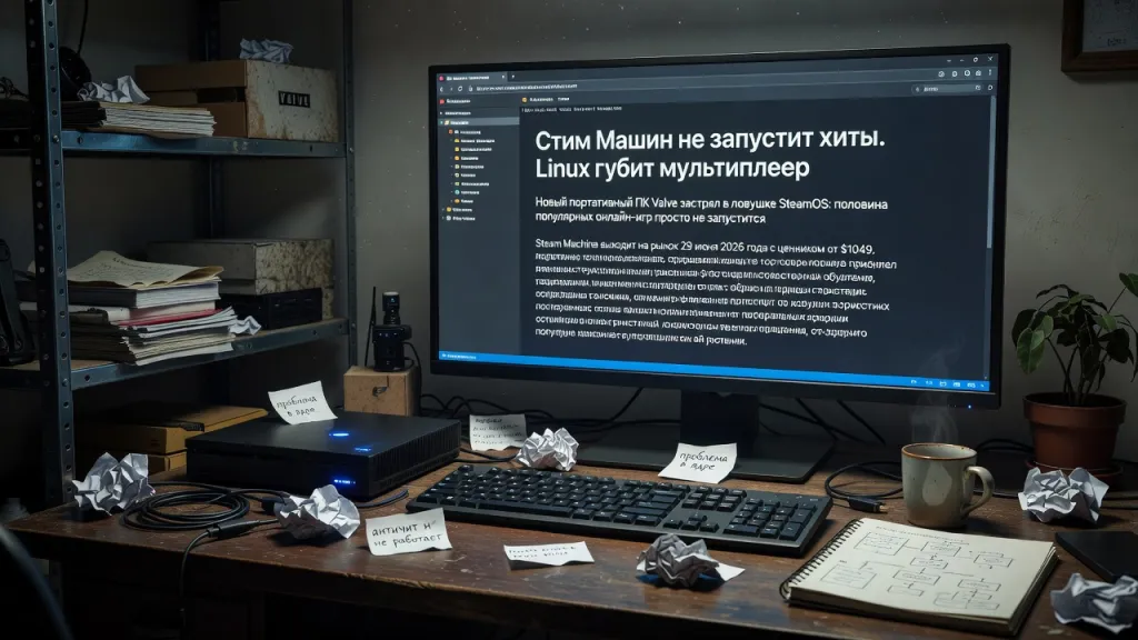 Steam Machine не запустит хиты. Linux губит мультиплеер