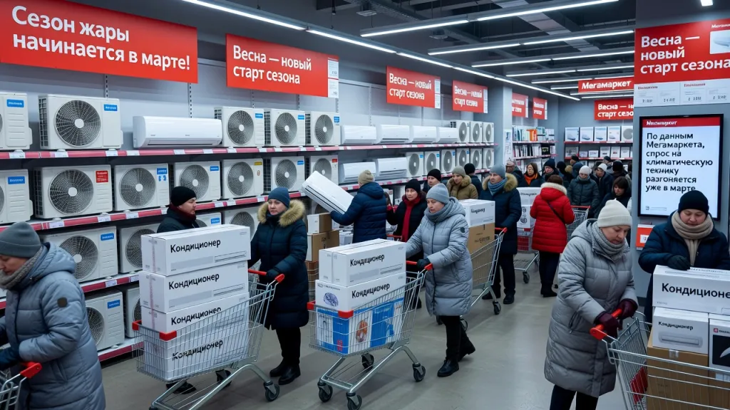 Россияне рвутся за кондиционерами. Лето начинается в марте