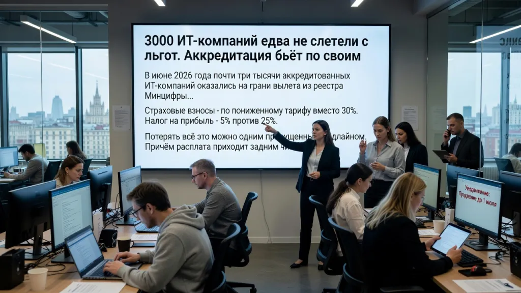3000 ИТ-компаний едва не слетели с льгот. Аккредитация бьёт по своим